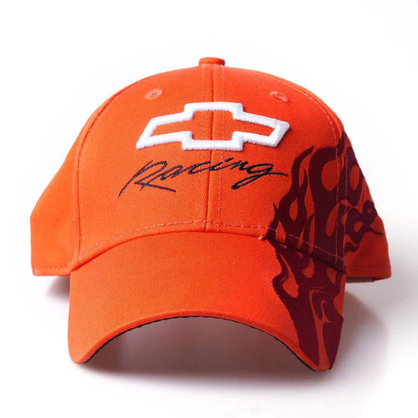 Baseball Hat Chevy Racing Orange Front Gallery.png