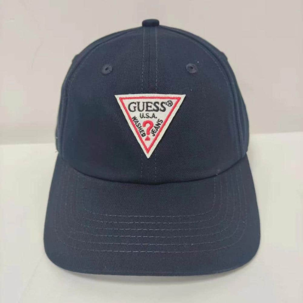 Dad Hat Guess Inc Triangle Logo Dark Navy Front Gallery Item.png