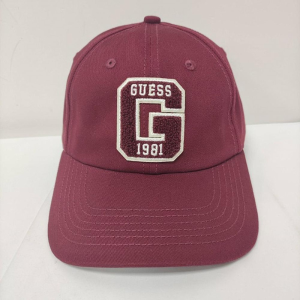 Dad Hat Guess Inc Varsity G Dark Red Front Gallery Item.png