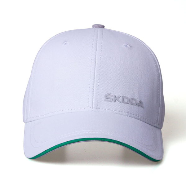 Performance Hat Skoda White Teal Front Gallery Item.png