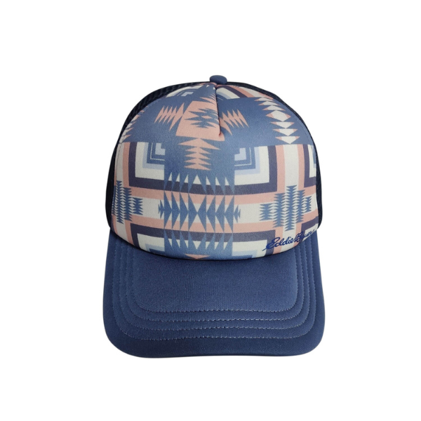 Trucker Hat Eddie Bauer Aztec Plaic Blue Front Gallery Item.png