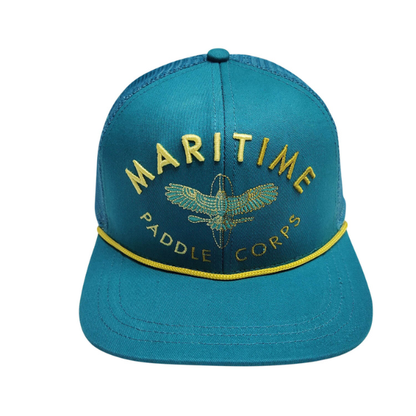 Trucker Hat Maritime Paddle Corps Teal Front Gallery Item.png