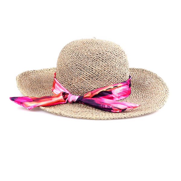 Wide Brimmed Straw Sun Hat With Open Weave Gallery Item.png