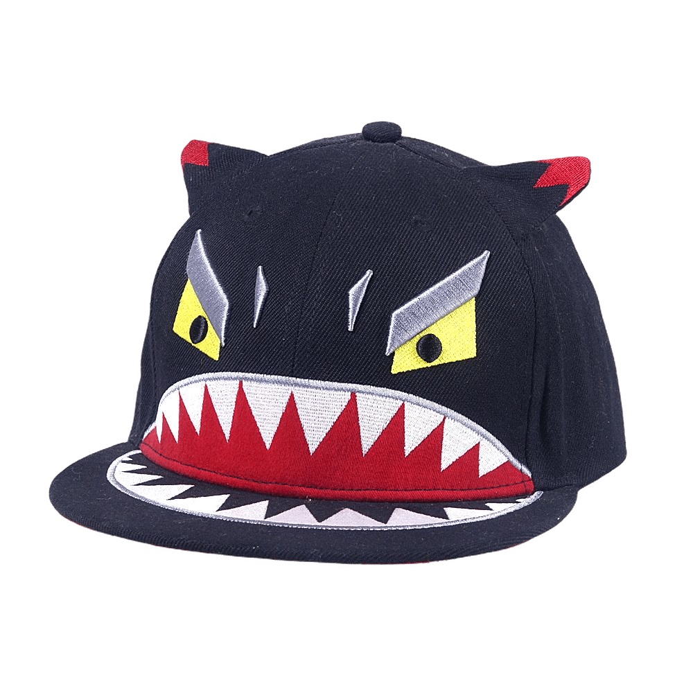 featured kid hat angry animal character black front
